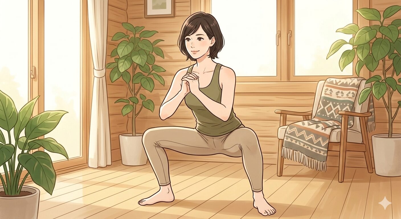 反り腰改善におすすめトレーニングの反り腰スクワット